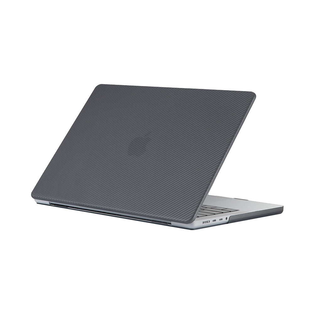 for MacBook Pro 13 inch A1706/A1708/A1989/A2159/A2289/A2251/A2338 Carbon Fiber Texture Hard Laptop Cover Colorful Anti-Fingerprint Hardshell Case - Black