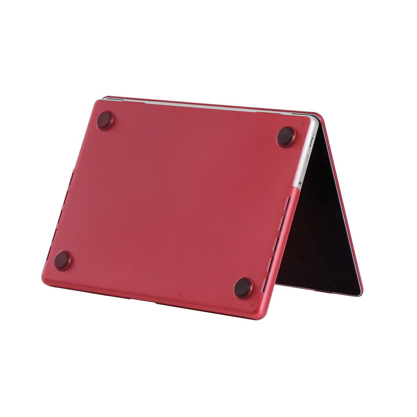for MacBook Pro 13 inch A1706/A1708/A1989/A2159/A2289/A2251/A2338 Anti-Fingerprint Dot Texture Hard Laptop Cover Easy Installation/Removal Double-Piece Design Hardshell Case - Red