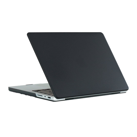 For MacBook Air 13 inch A1932/A2179/A2337 Anti-Fingerprint Dot Texture Hard Laptop Cover Shock-Absorbent Anti-Fall Hardshell Case - Black
