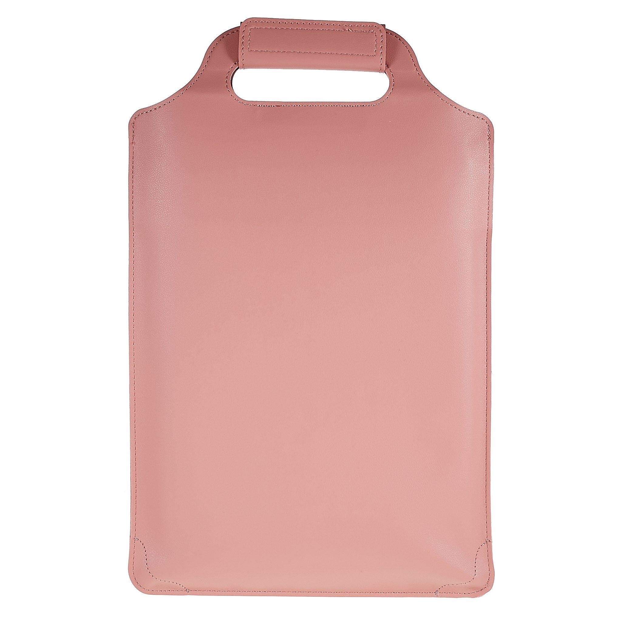 11-12inch PU Leather Laptop Sleeve Case Handheld Carrying Bag with Adjustable Stand - Pink