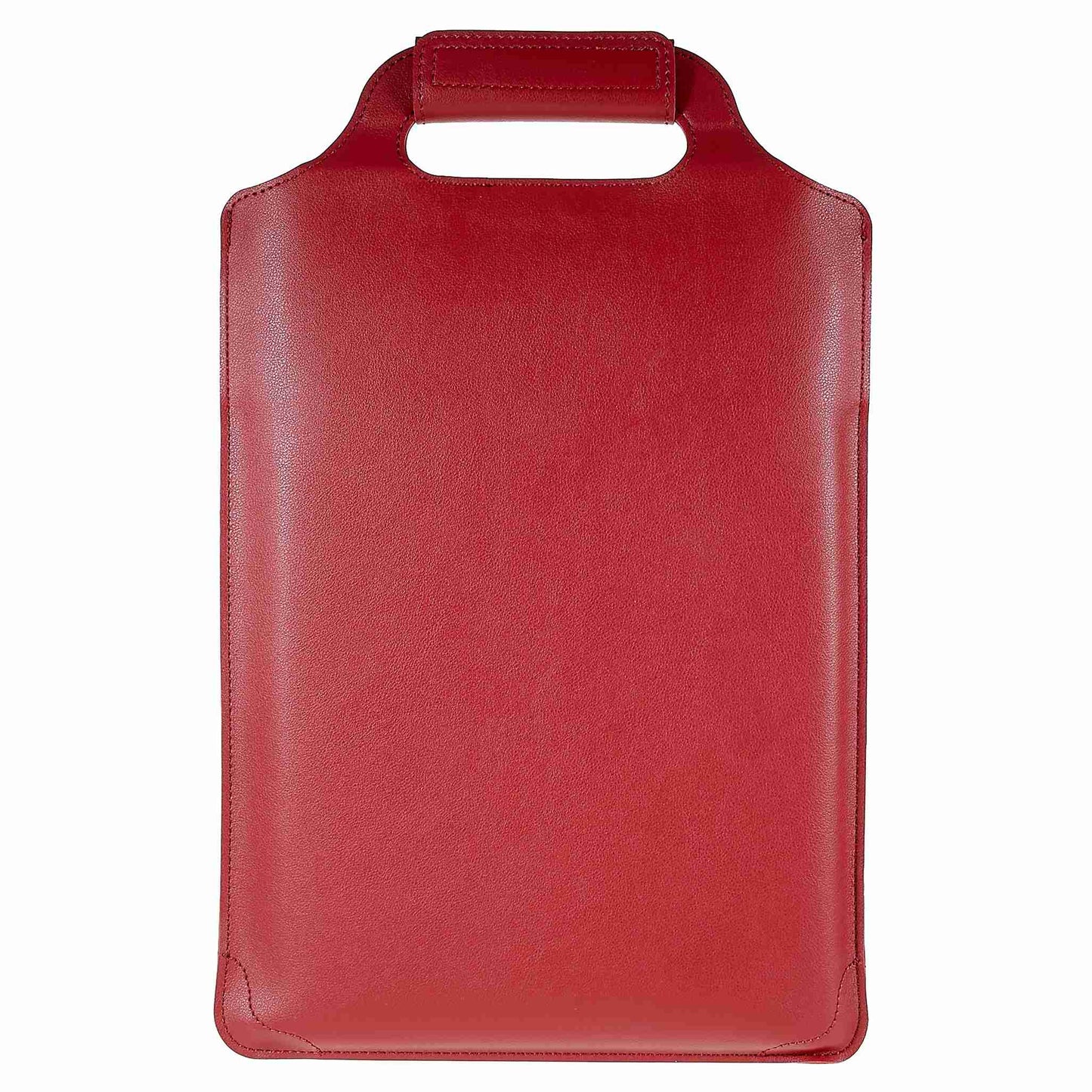 11-12inch PU Leather Laptop Sleeve Case Handheld Carrying Bag with Adjustable Stand - Red
