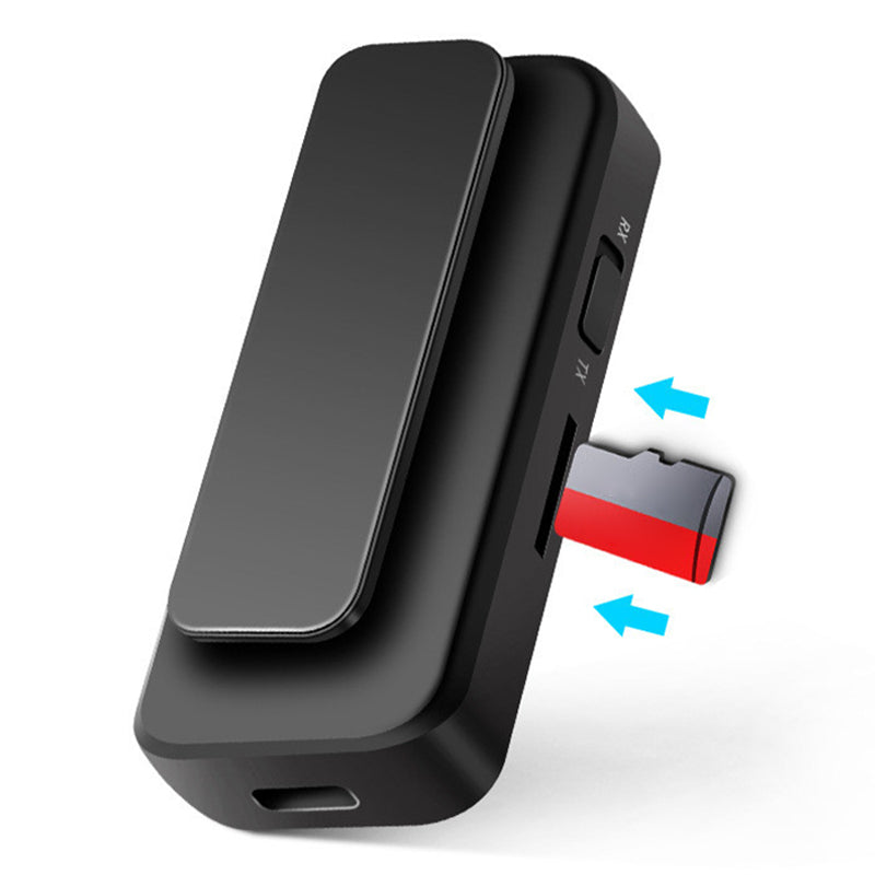 T40 Bluetooth 5.0 Receiver Push Back Clip Wireless Receiving and Transmitting 2-in-1 Car Adapter for Audio Listening to Music Hands-free Calling