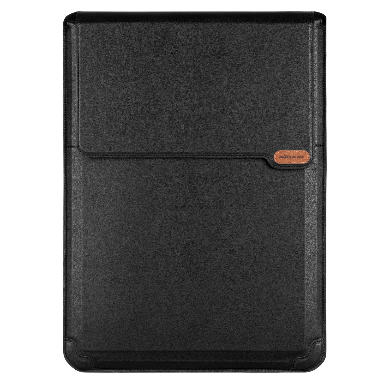 NILLKIN Versatile Plus 15.6 - 16.1-inch Laptop Sleeve Multifunctional Litchi Texture PU Leather Cooling Stand Notebook Bag with Mouse Pad Function - Black