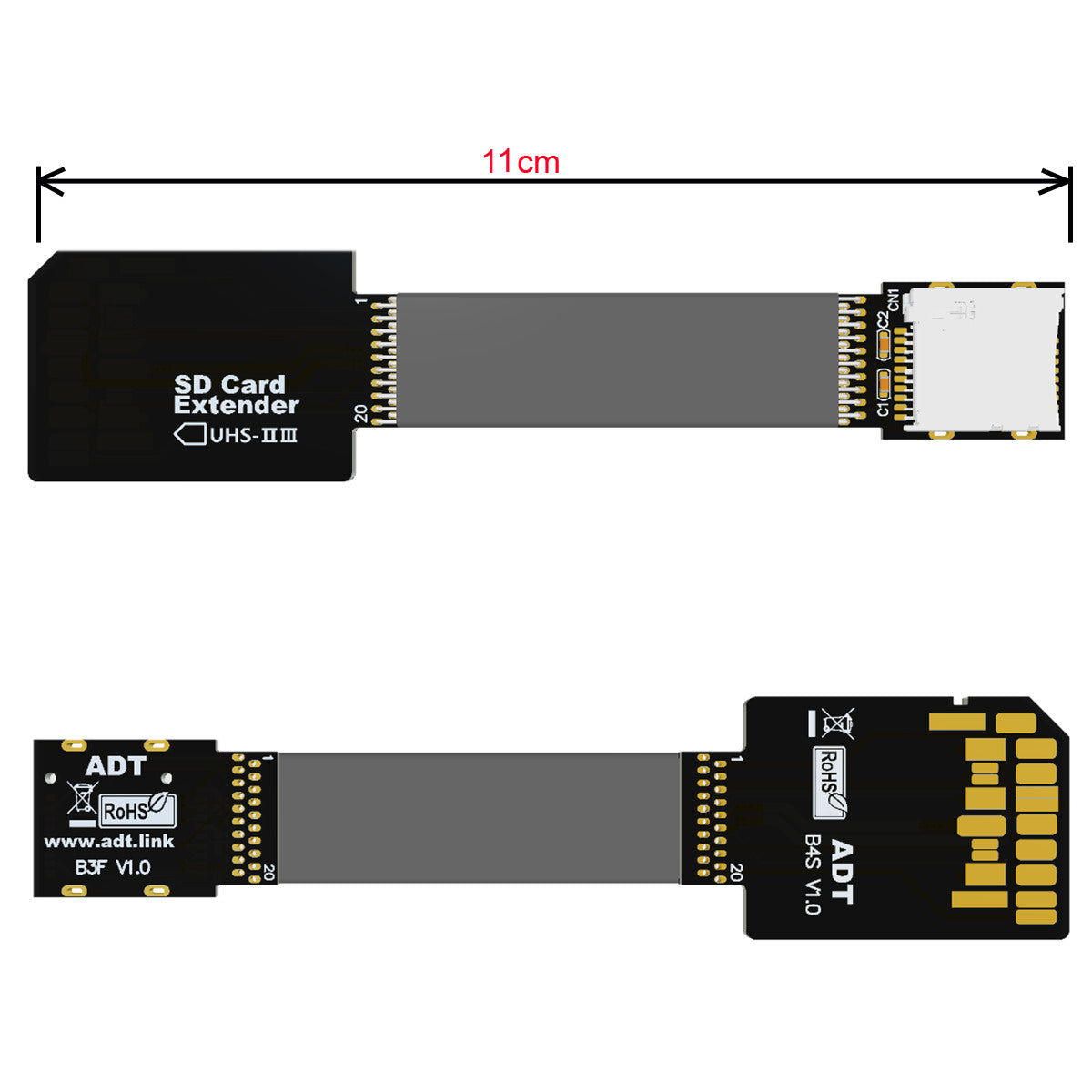 EP-012-B43SF SD Male Extender to TF Card Female Extension Cable Adapter