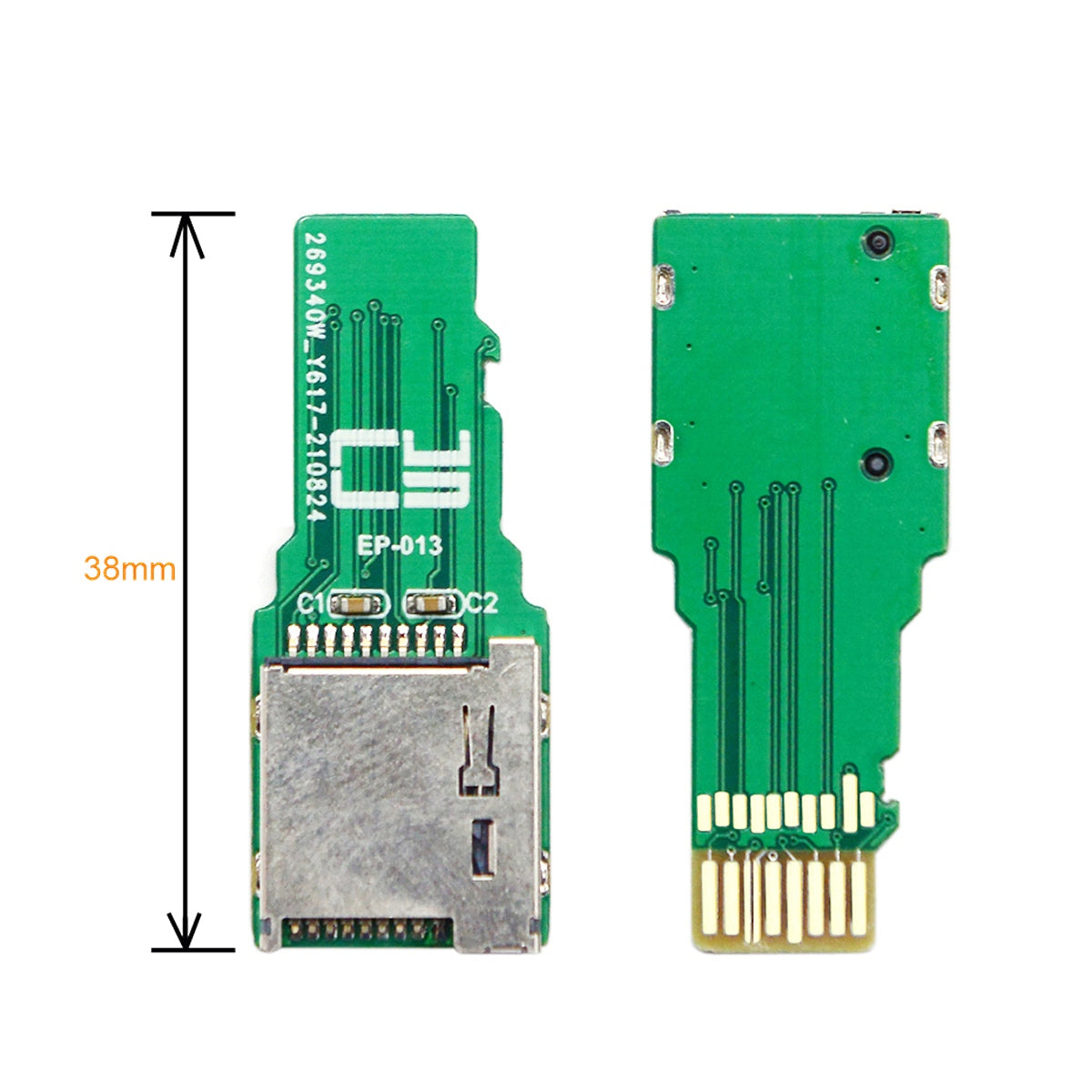 EP-013 TF Card Male to TF Female Adapter PCBA SD/SDHC/SDXC UHS-III Full Speed Extender Connector