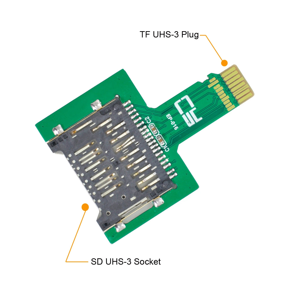 EP-016 TF Male to Female Adapter Extender PCBA SD/SDHC/SDXC UHS-III Connector for GPS, ROCK Pi 4 raspberry Pi SCM Development Board