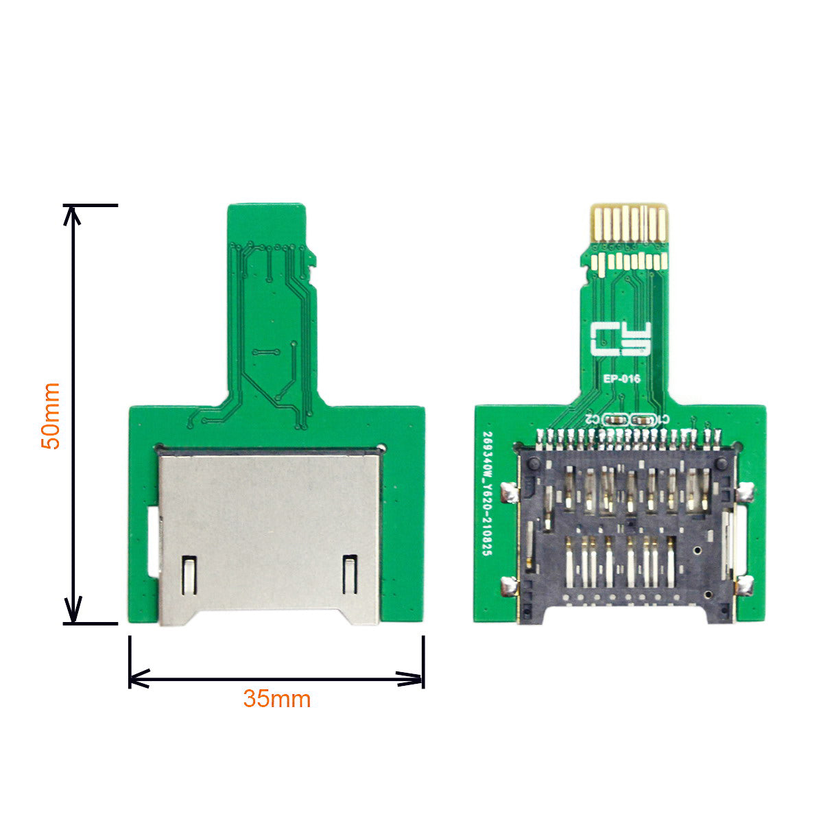 EP-016 TF Male to Female Adapter Extender PCBA SD/SDHC/SDXC UHS-III Connector for GPS, ROCK Pi 4 raspberry Pi SCM Development Board