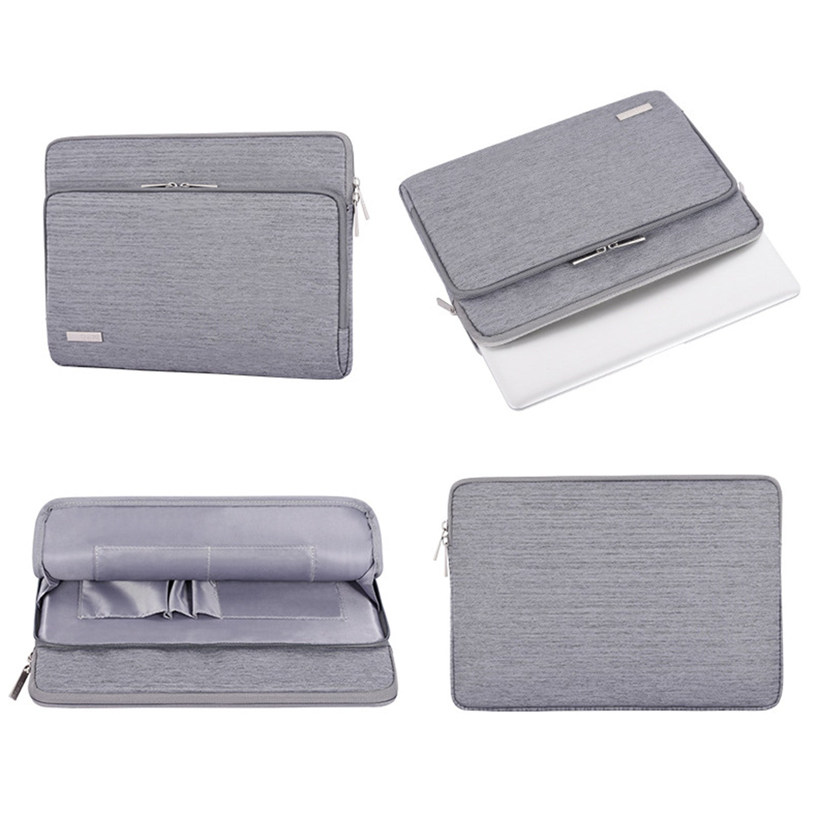 Canvasartisan L28-21 Protective Sleeve for 14-inch Laptop Shockproof Zipper Notebook Carrying Bag - Light Green
