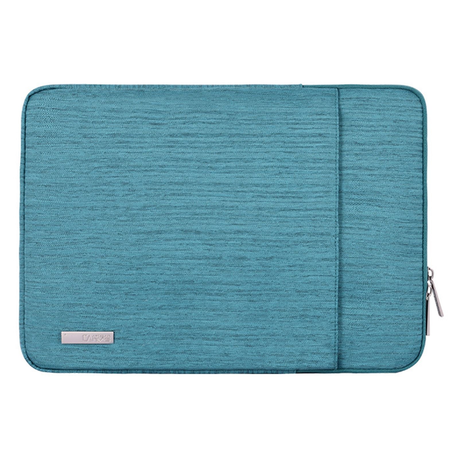 Canvasartisan L28-19 15-inch Laptop Sleeve Business Style Polyester Zipper Notebook Bag (Vertical Type) - Light Green