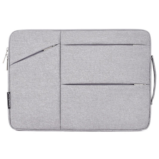 Canvasartisan L25-58 11-inch Laptop Briefcase Protective Bag Notebook Computer Handbag with Outer Storage Pockets - Light Grey