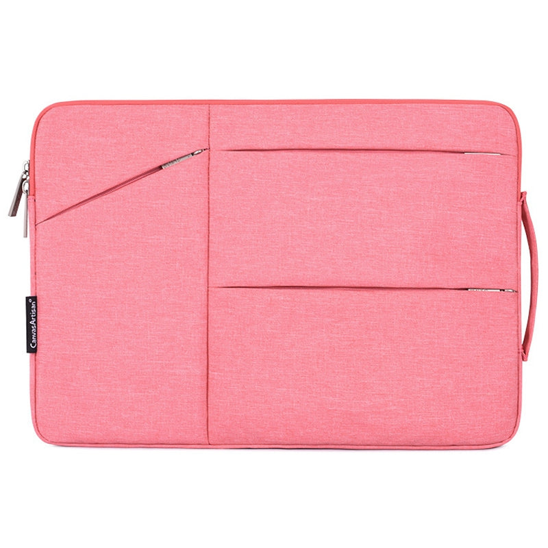 Canvasartisan L25-58 11-inch Laptop Briefcase Protective Bag Notebook Computer Handbag with Outer Storage Pockets - Pink