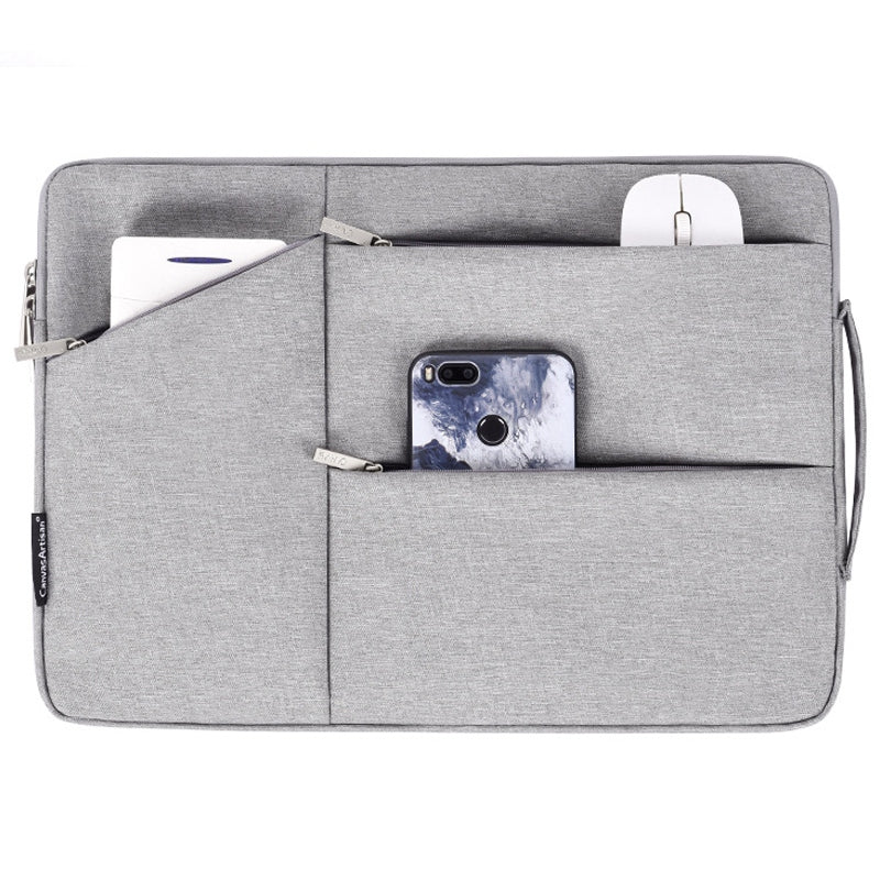 Canvasartisan L25-58 11-inch Laptop Briefcase Protective Bag Notebook Computer Handbag with Outer Storage Pockets - Pink