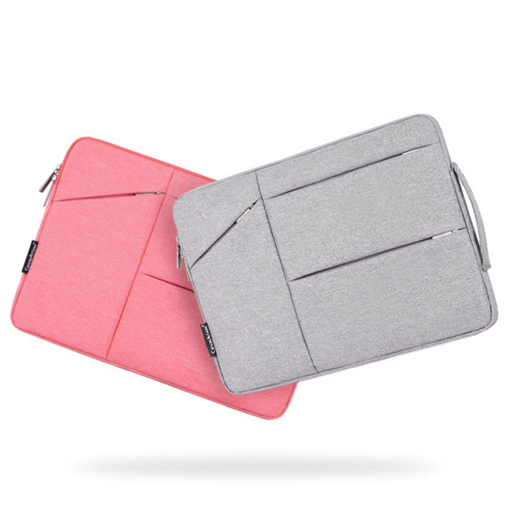 Canvasartisan L25-58 11-inch Laptop Briefcase Protective Bag Notebook Computer Handbag with Outer Storage Pockets - Pink