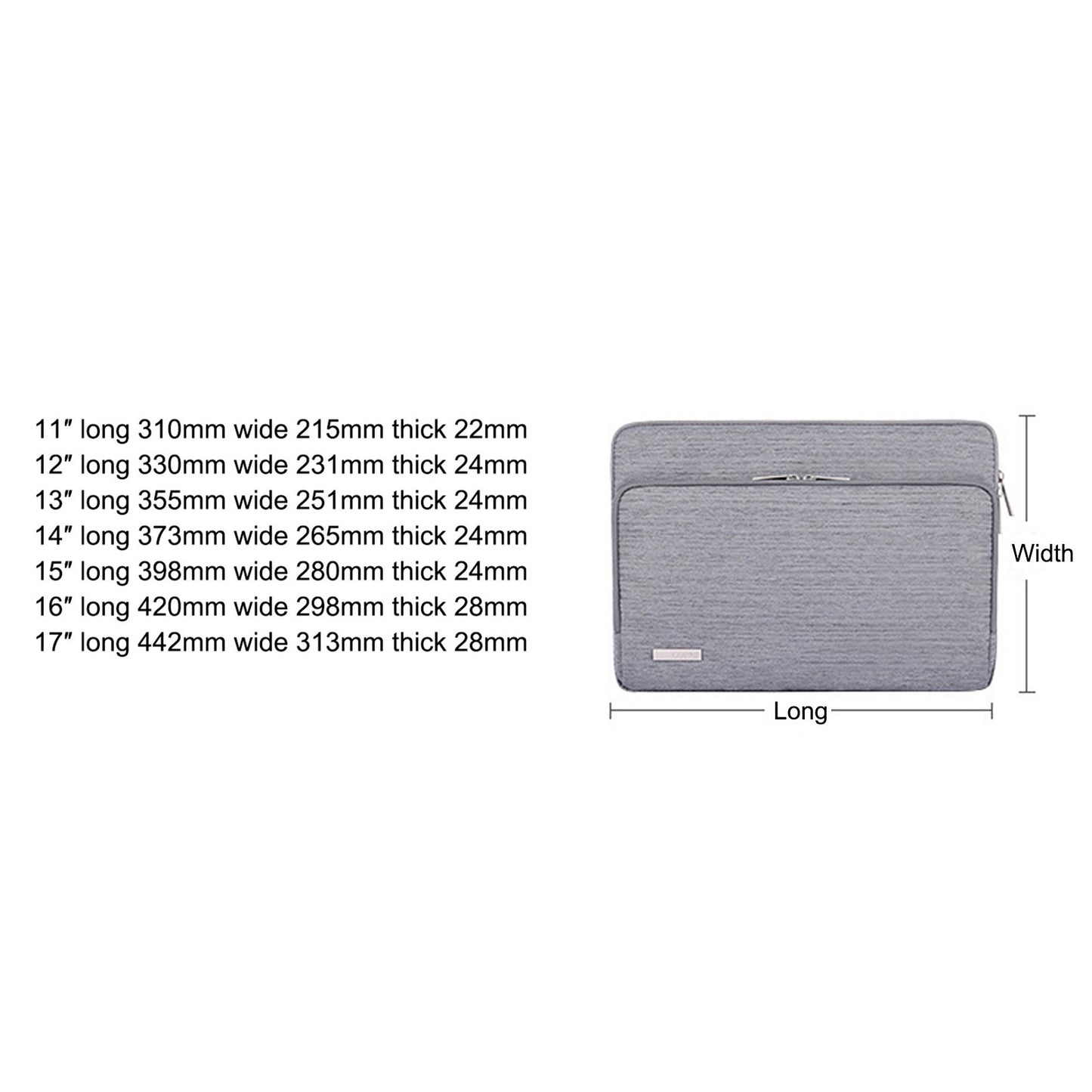 Canvasartisan L28-21 Business Style 12-inch Notebook Carrying Bag Waterproof Laptop Protective Sleeve - Blue