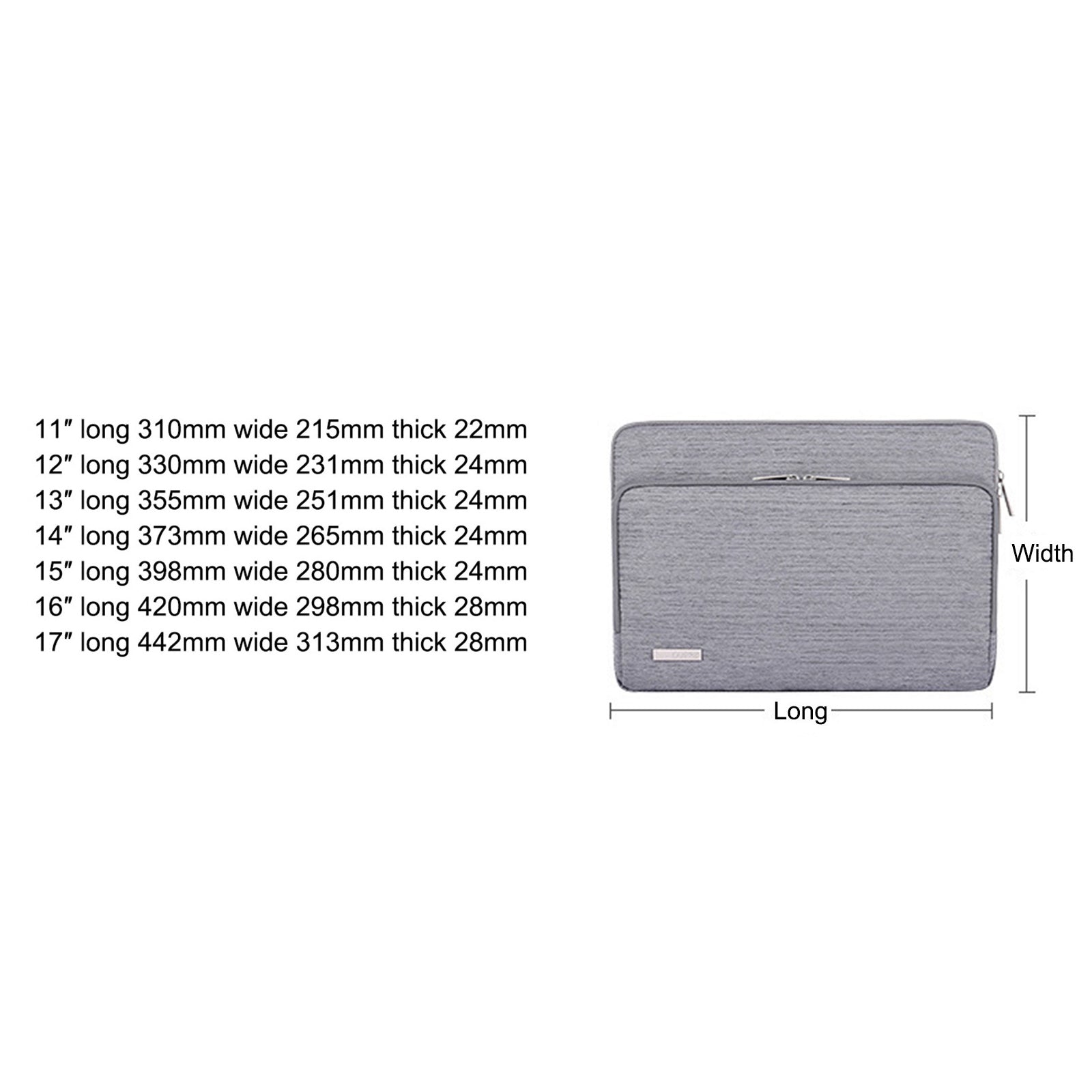 Canvasartisan L28-21 Business Style 12-inch Notebook Carrying Bag Waterproof Laptop Protective Sleeve - Light Green