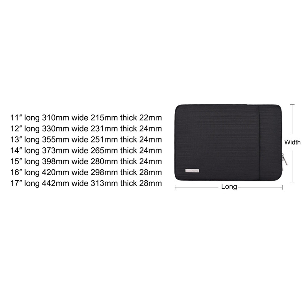 Canvasartisan L28-19 11-inch Laptop Anti-scratch Carrying Bag Business Style Notebook Waterproof Protective Sleeve (Vertical Type) - Blue
