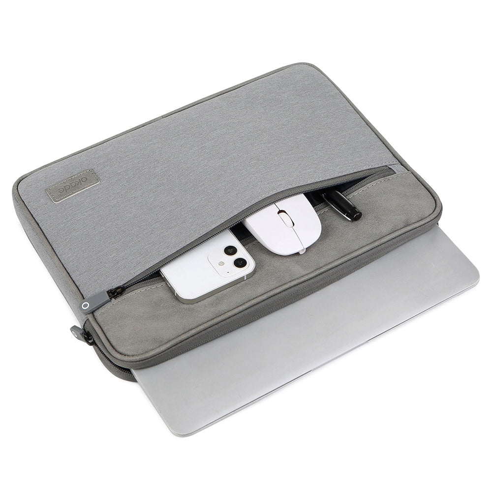 Uniqkart T61 12.9-13.3inch Tablet / Laptop Bag Shockproof Air Cushion Lining Storage Pouch Portable Carrying Bag - Grey