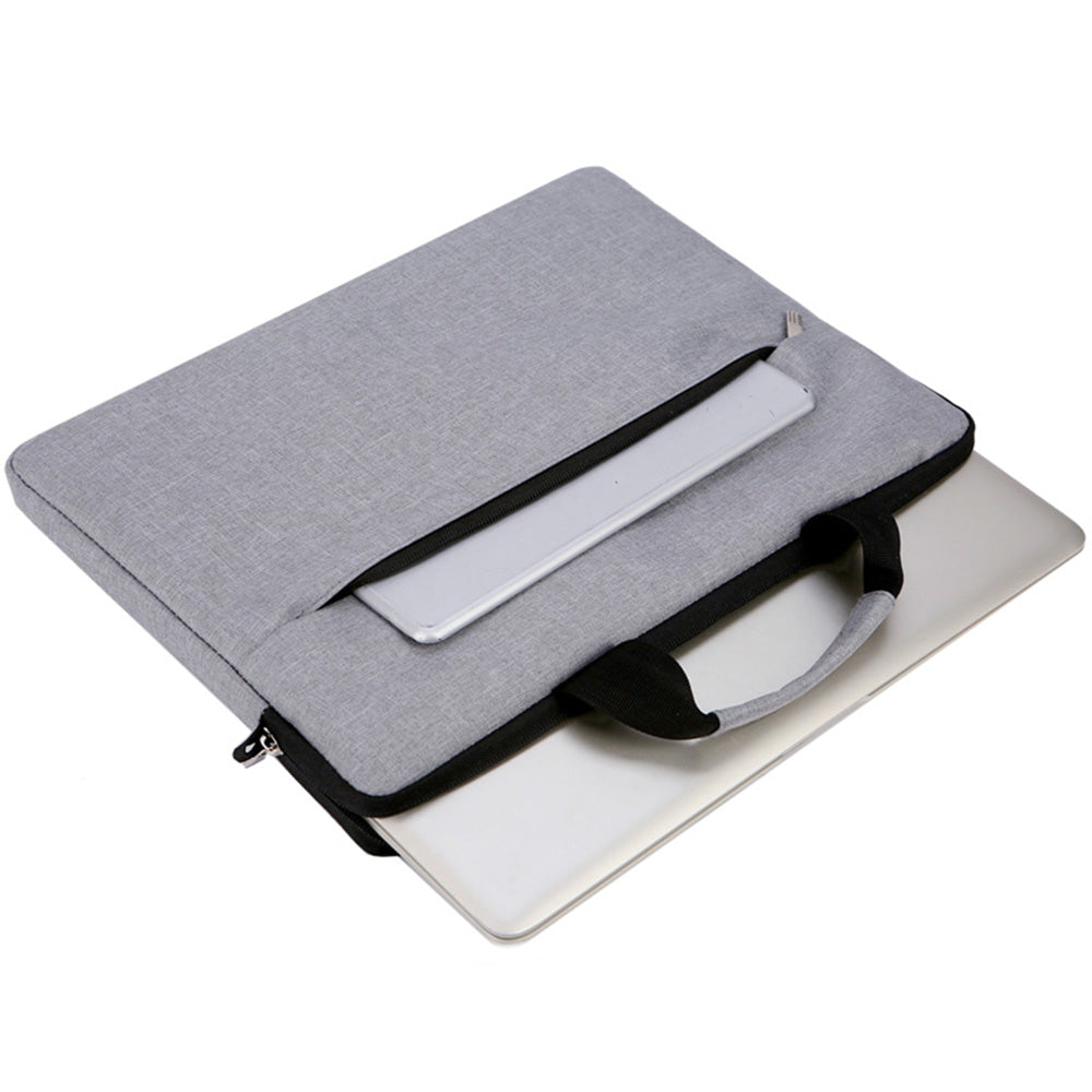 OKADE B022 Minimalist Laptop Handbag for 14inch Notebook Soft Lining Carrying Bag (with Shoulder Strap) - Grey
