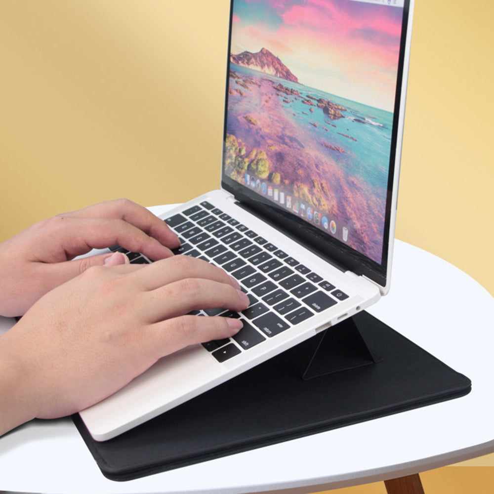 14inch Notebook Computer Ultra-thin Sleeve Shockproof Anti-scratch Laptop Case with Magnetic Holder Stand