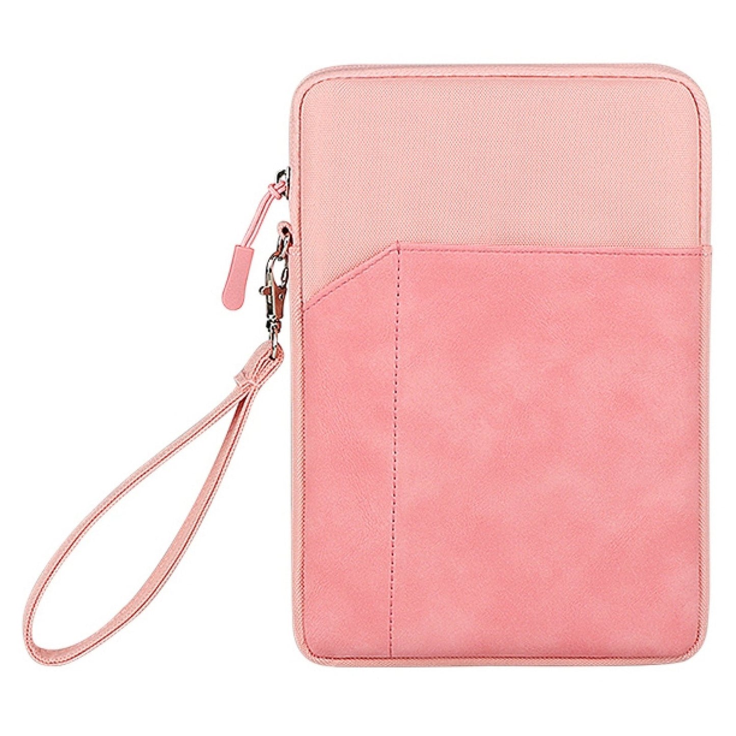 Uniqkart HWL7018 Zippered Carry Case for iPad 9.7-11 inch Scratch-Proof Tablets Sleeve Bag with Strap - Pink