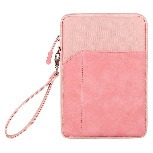 Uniqkart HWL7018 Zippered Carry Case for iPad 9.7-11 inch Scratch-Proof Tablets Sleeve Bag with Strap - Pink