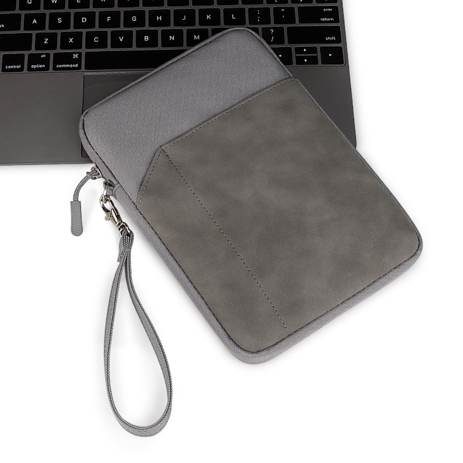 Uniqkart HWL7017 Shockproof Carry Case for iPad mini 7.9-8.4 inch Scratch Resistant Tablets Zippered Sleeve Bag with Outer Pouch - Grey