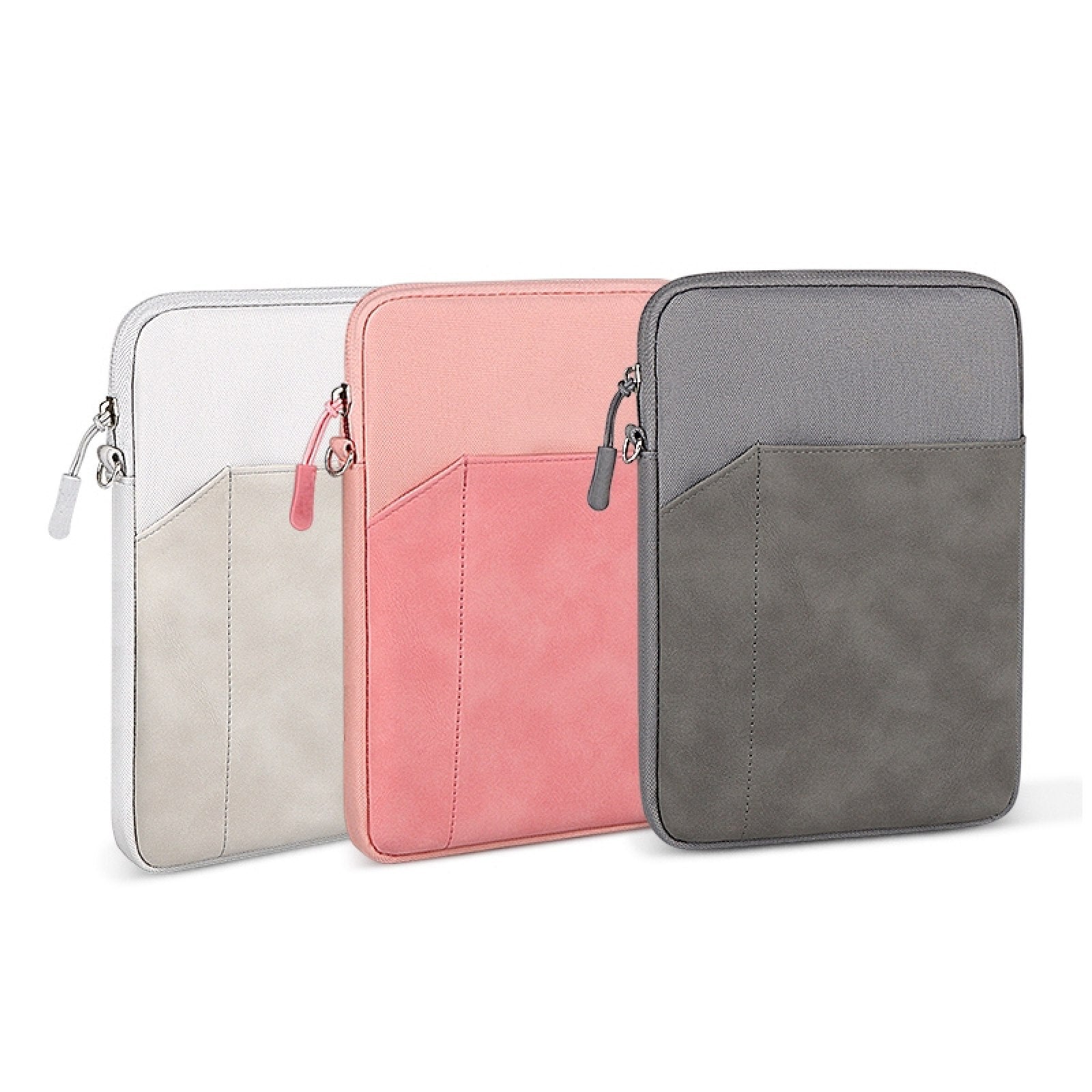 Uniqkart HWL7017 Shockproof Carry Case for iPad mini 7.9-8.4 inch Scratch Resistant Tablets Zippered Sleeve Bag with Outer Pouch - Pink