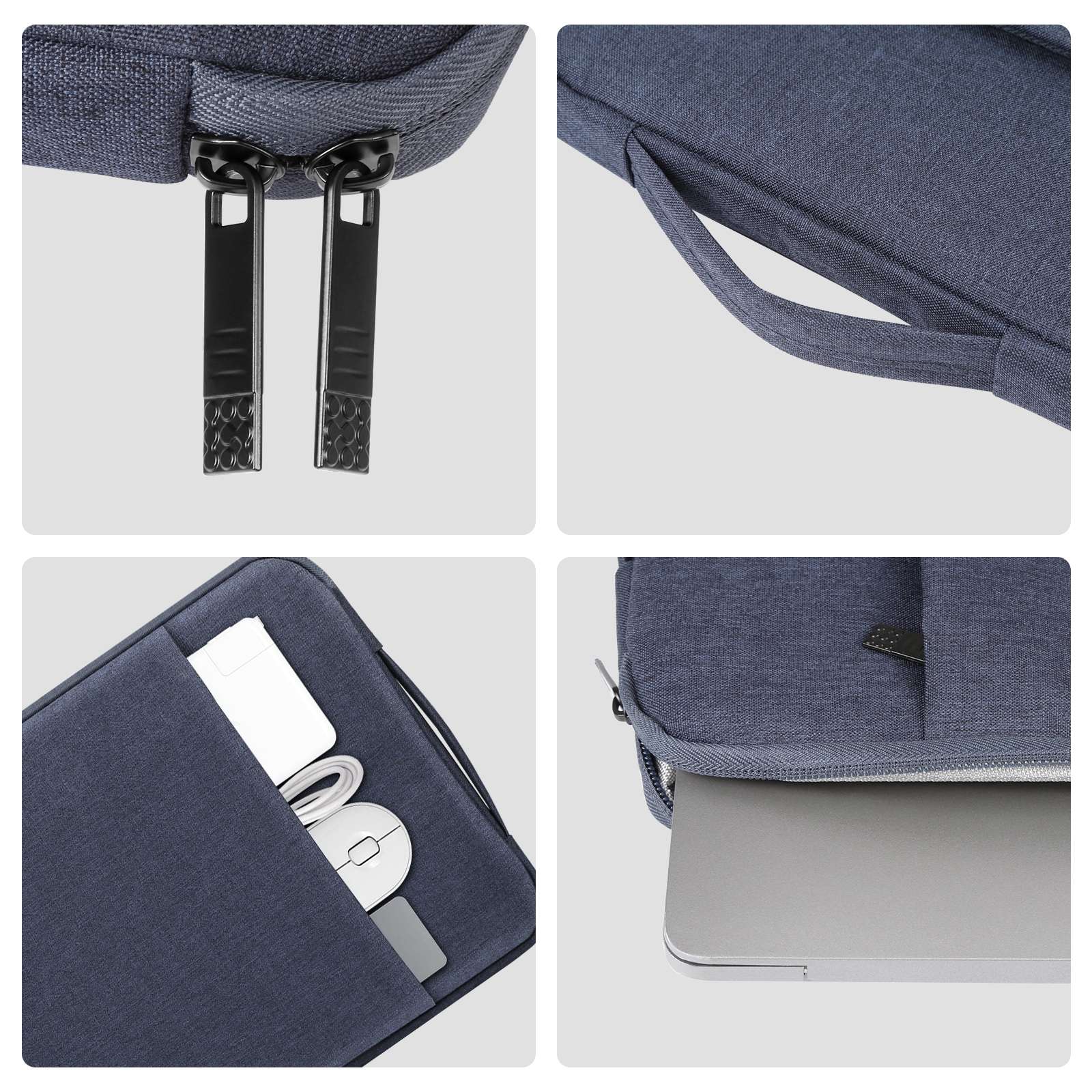 Haweel HWL7021 For 15-16.7 inch Macbook Pro 15 inch (2016) / (2018-2019)  /  16 inch (2022) Slim Carrying Case Shockproof Laptop Sleeve Bag with Handle - Blue
