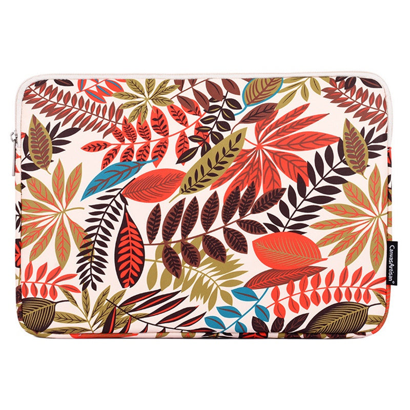 Canvasartisan 14-inch Notebook Protective Sleeve Colorful Leaves Print Laptop Portable Zipper Bag - H30-03