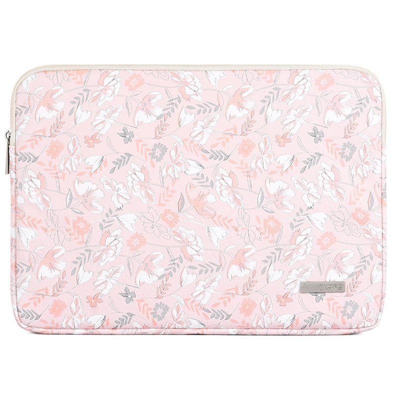 Canvasartisan G4-01 14-inch Notebook Splash Proof Protective Sleeve Flower and Leaves Print Laptop Portable Zipper Bag