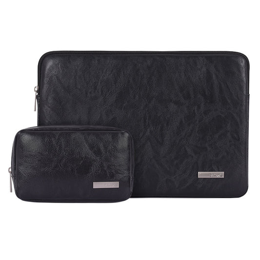 Canvasartisan  L38-T0311 Anti-Scratch Sleeve Bag for 13 inch PU Leather Laptops Carry Case Portable Slim Case with Small Bag - Black