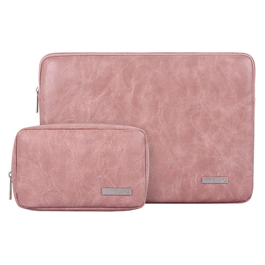 Canvasartisan  L38-T0311 PU Leather Carrying Case for 12 inch Portable Sleeve Bag Laptops Anti-Scratch Slim Case with Small Bag - Pink