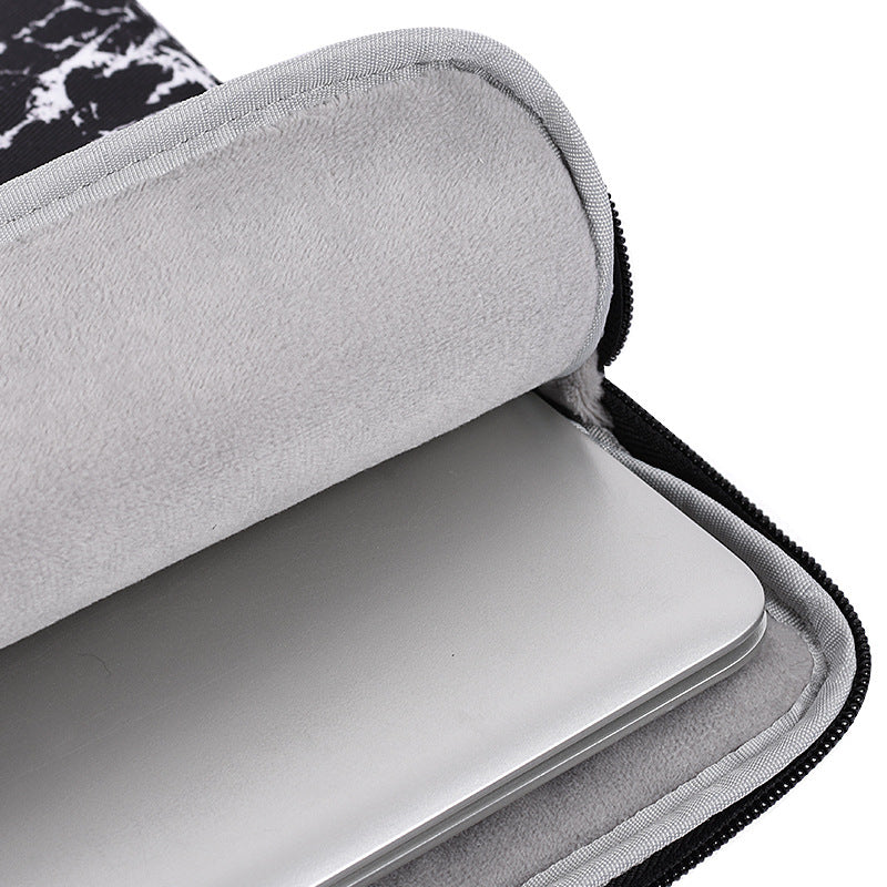 Canvasartisan H32-11 15-inch Laptop Portable Zipper Bag Anti-drop Printed Notebook Protective Sleeve - Black / Yellow