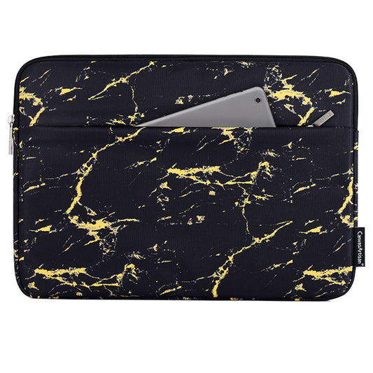 Canvasartisan H32-11 13-inch Laptop Zipper Pouch Slim Printed Carrying Bag Notebook Protective Sleeve - Black