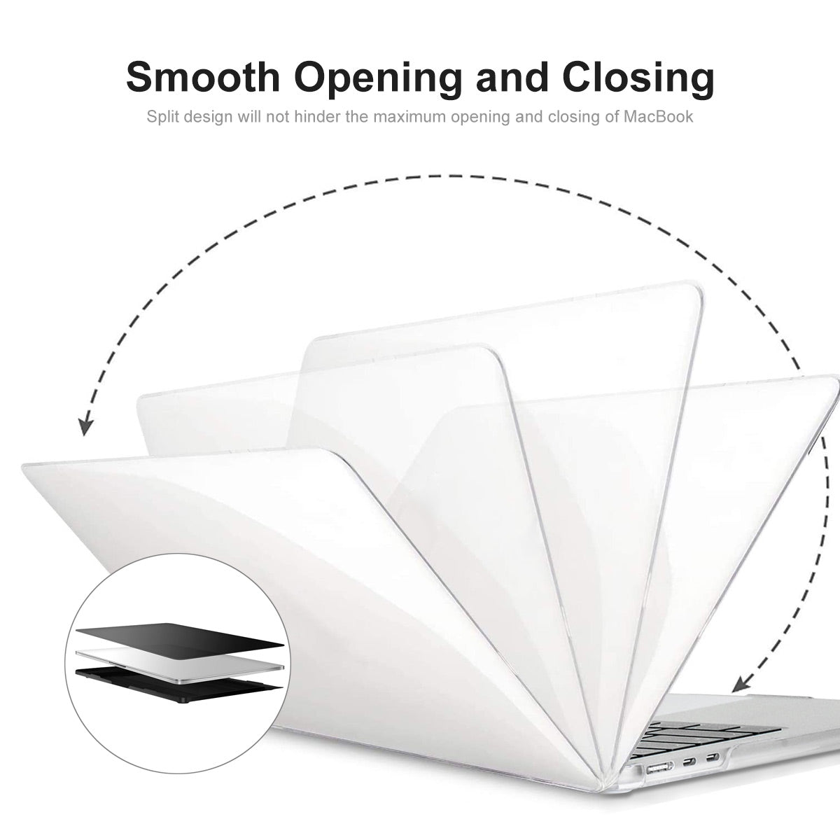 for MacBook Air 13 inch (2022)(A2681)(EU Version) Anti-scratch Crystal Laptop Protective Cover + Slim TPU Keyboard Film + Anti-dust Plugs - Red