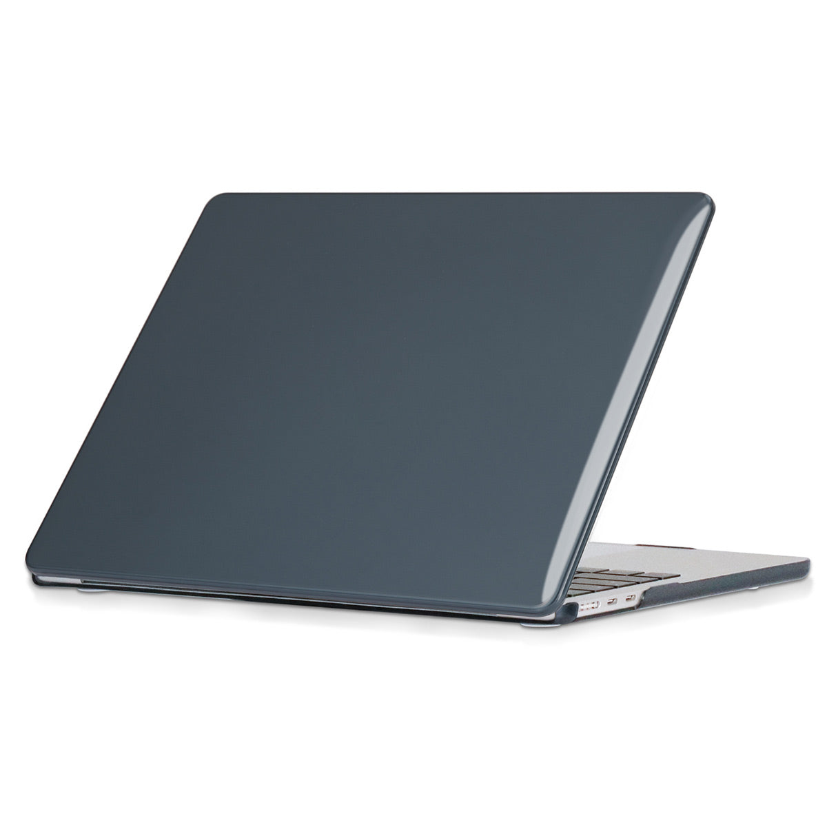 Anti-scratch Case for MacBook Air 13 inch (2022) (A2681) Crystal PC Front and Back Protective Cover Shell  - Black