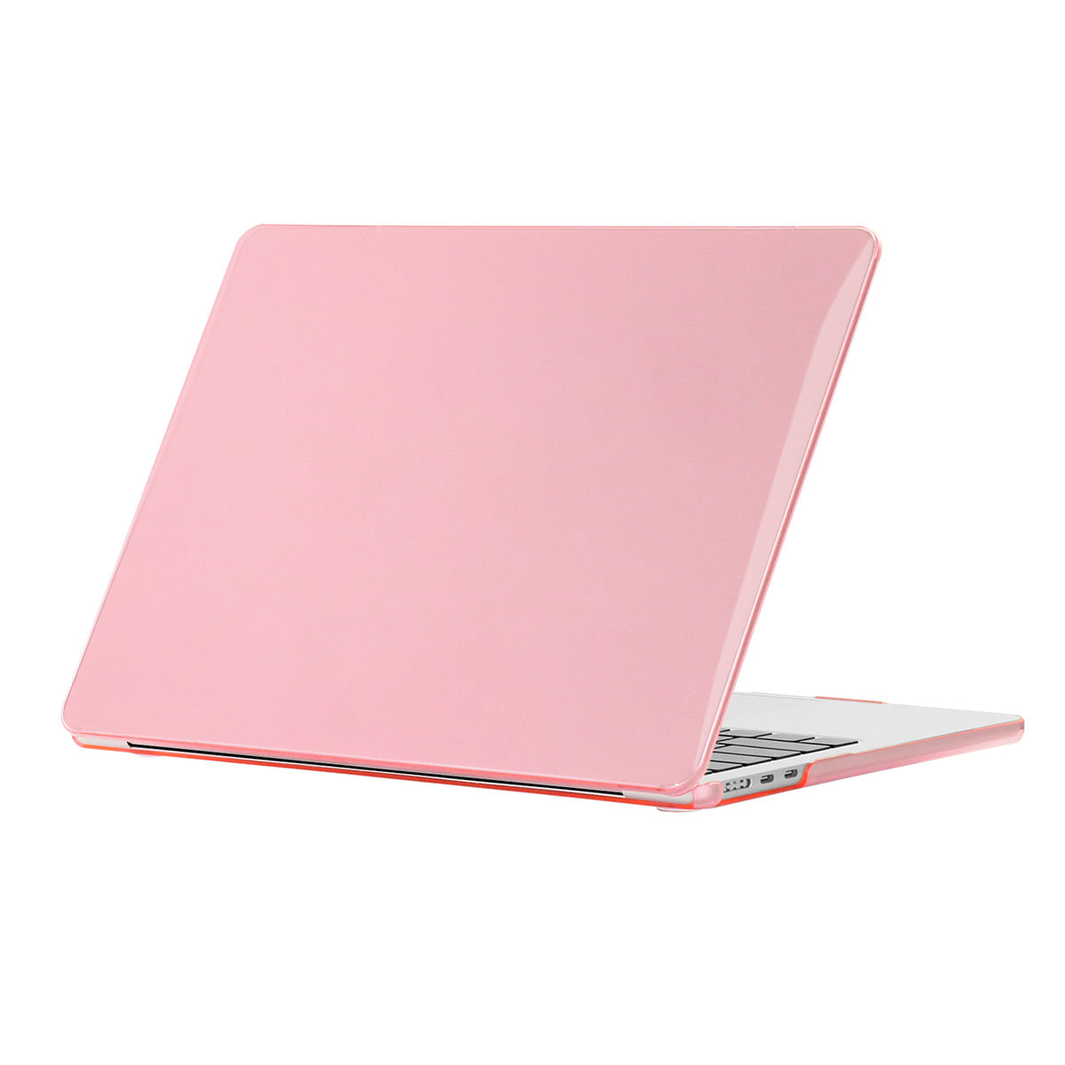 Anti-scratch Case for MacBook Air 13 inch (2022) (A2681) Crystal PC Front and Back Protective Cover Shell - Pink