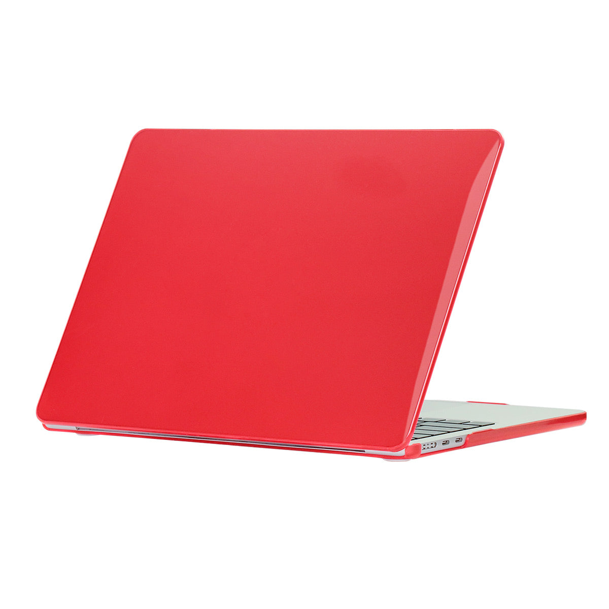 Anti-scratch Case for MacBook Air 13 inch (2022) (A2681) Crystal PC Front and Back Protective Cover Shell - Red