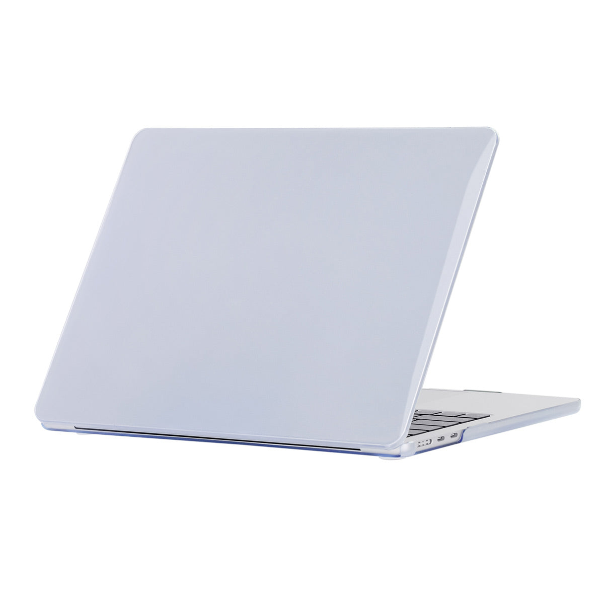 Anti-scratch Case for MacBook Air 13 inch (2022) (A2681) Crystal PC Front and Back Protective Cover Shell - Light Purple