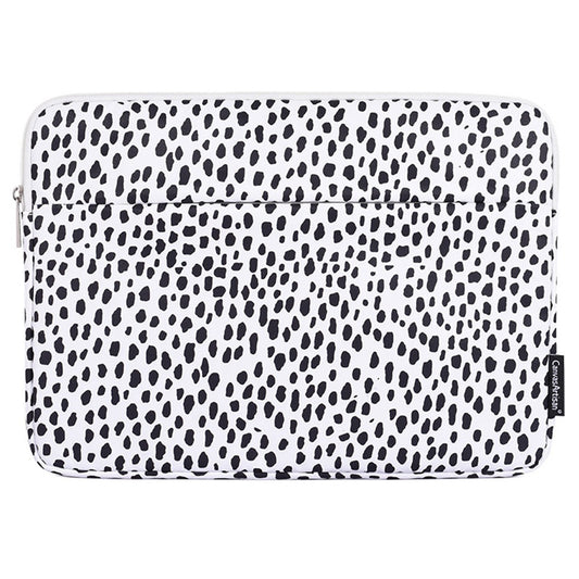 Canvasartisan H36-11 11-inch Laptop Black Spotted Carrying Bag Waterproof Notebook Protective Sleeve