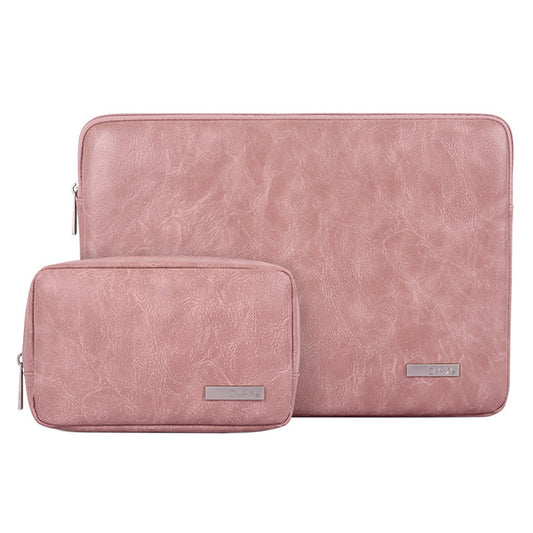 Canvasartisan  L38-T0311 PU Leather Carrying Case for 14 inch Portable Sleeve Bag Laptops Slim Case with Small Bag - Pink