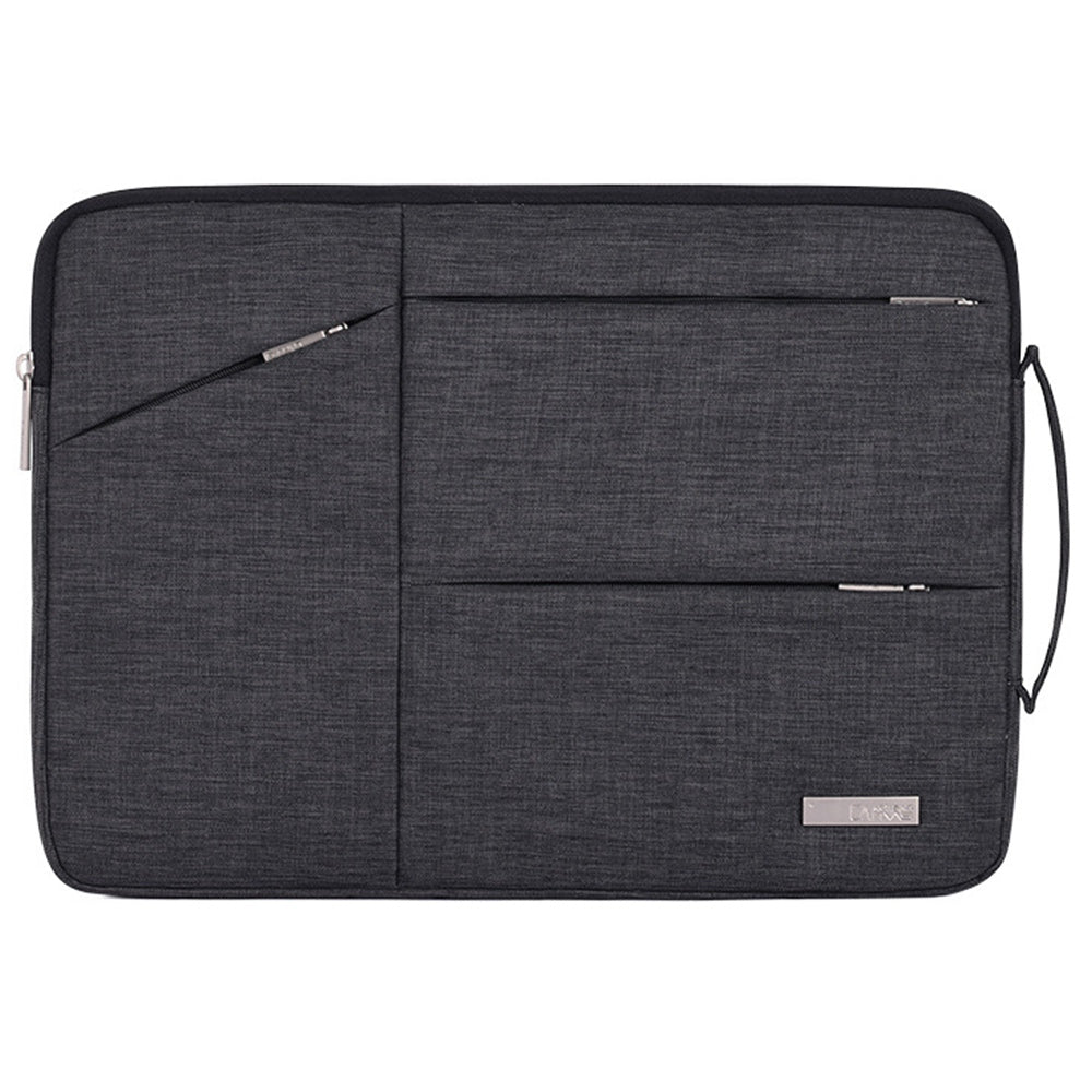 Canvasartisan L2-08 15-inch Notebook Zipper Tote Pouch Shockproof Laptop Sleeve Bag (with Handle) - Black