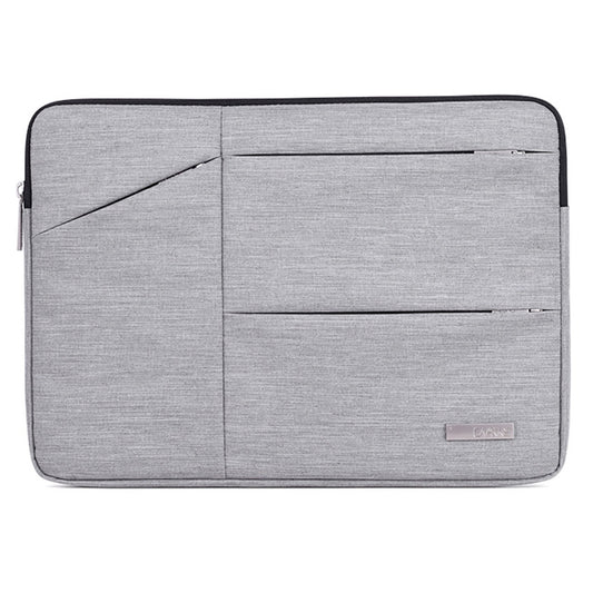Canvasartisan L2-08 Stylish Business 14-inch Laptop Zipper Carrying Pouch Waterproof Notebook Sleeve Bag (No Handle) - Grey