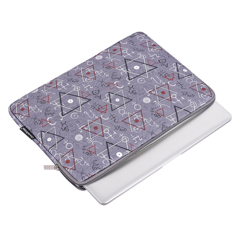 Canvasartisan H26-01 15-inch Laptop Collision Resistant Portable Zipper Bag Geometric Print Notebook Protective Sleeve