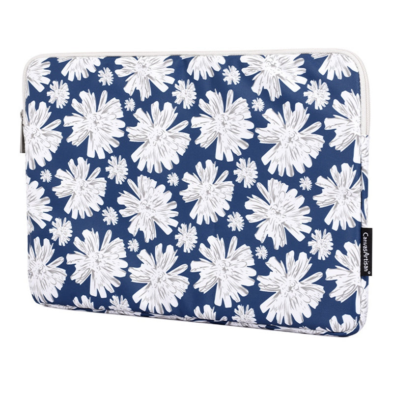 Canvasartisan H34-01 Waterproof 13-inch Laptop Zipper Pouch Flower Print Carrying Bag Notebook Protective Sleeve