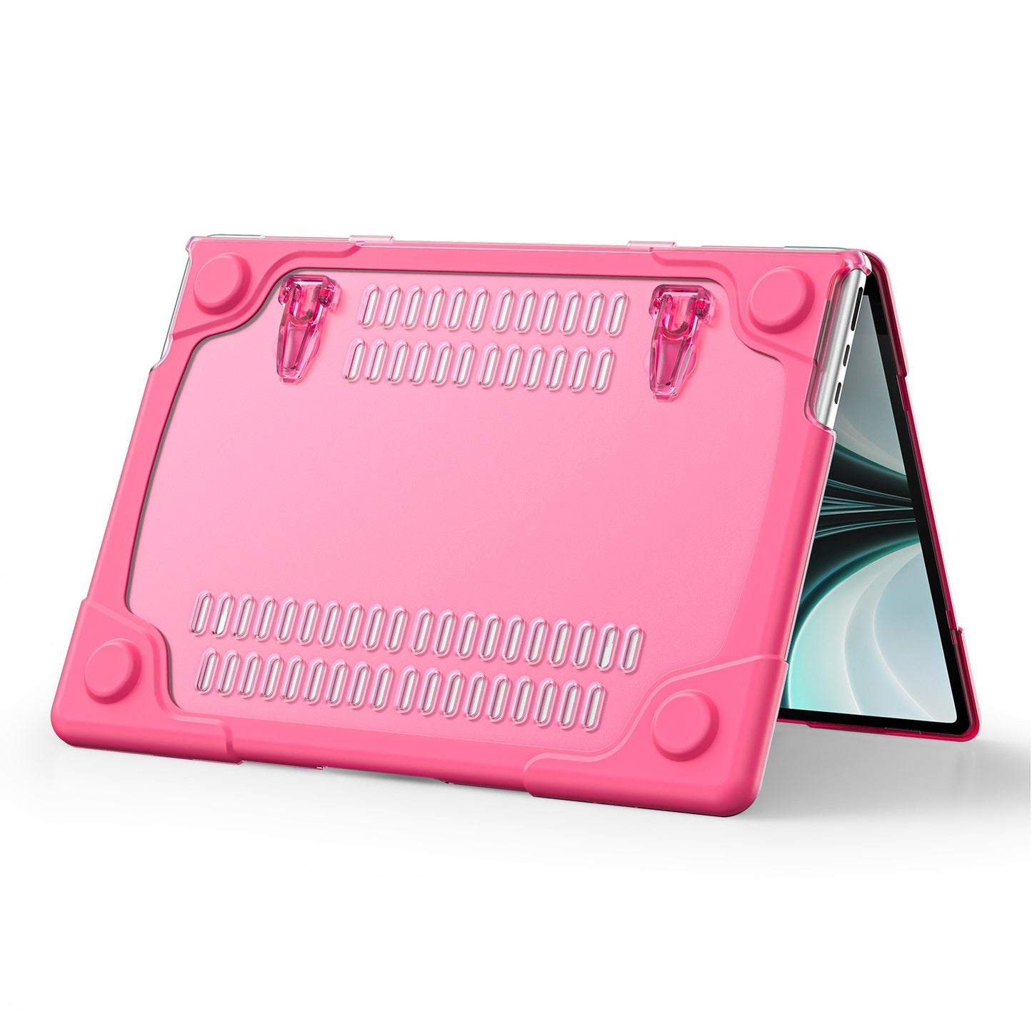 Laptop Case for MacBook Air 13 inch (2022) A2681 Protective Case Notebook Computer Anti-Scratch Cover with Stand - Rose