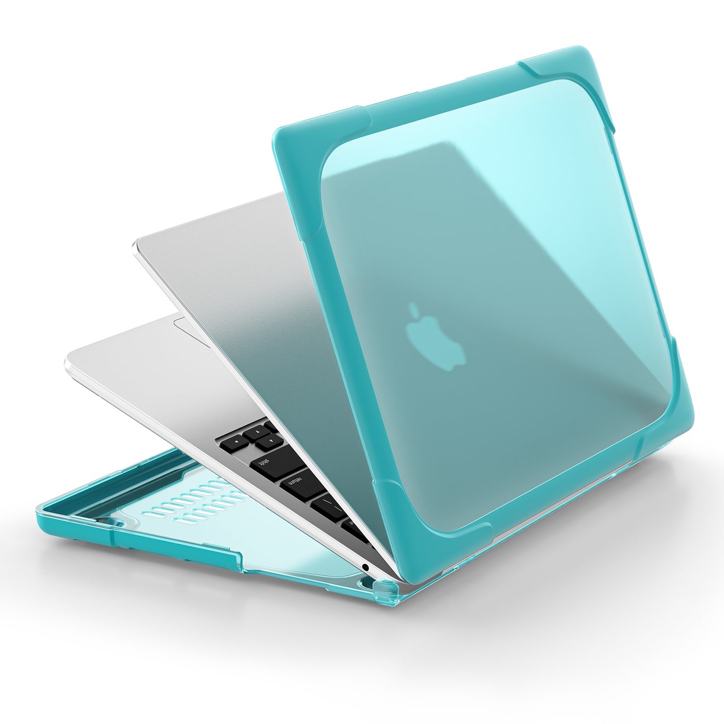 Laptop Case for MacBook Air 13 inch (2022) A2681 Protective Case Notebook Computer Anti-Scratch Cover with Stand - Baby Blue
