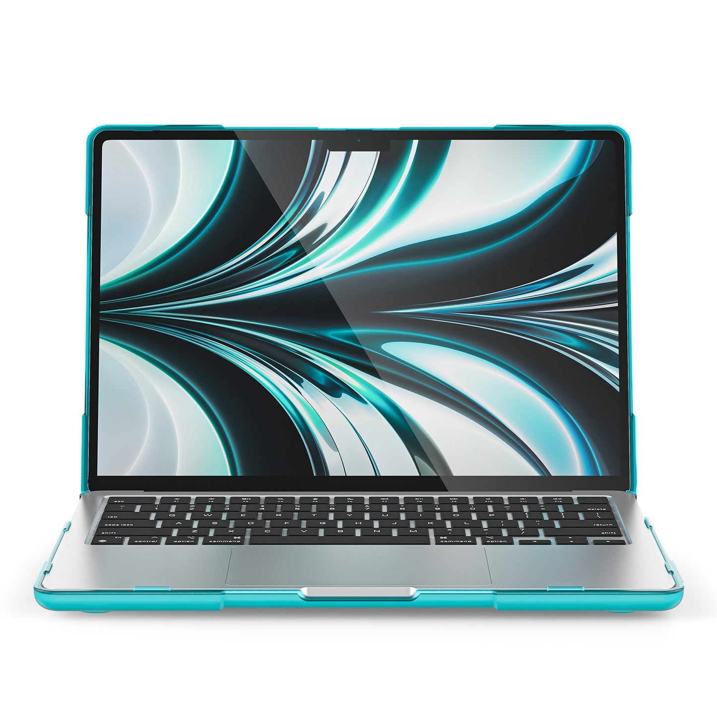 Laptop Case for MacBook Air 13 inch (2022) A2681 Protective Case Notebook Computer Anti-Scratch Cover with Stand - Baby Blue