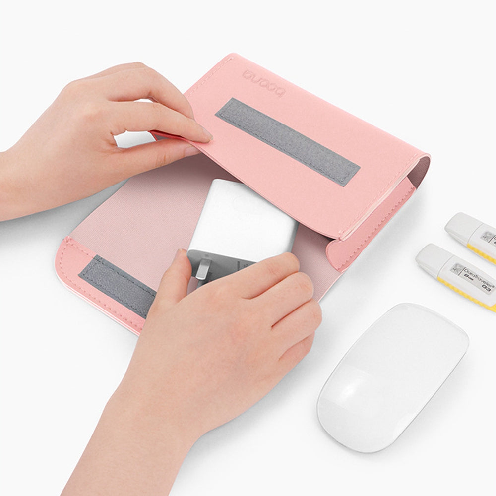 PU Leather Protective Case for 13 / 13.3 / 14-inch Laptop Waterproof Notebook Sleeve Carrying Bag - Pink