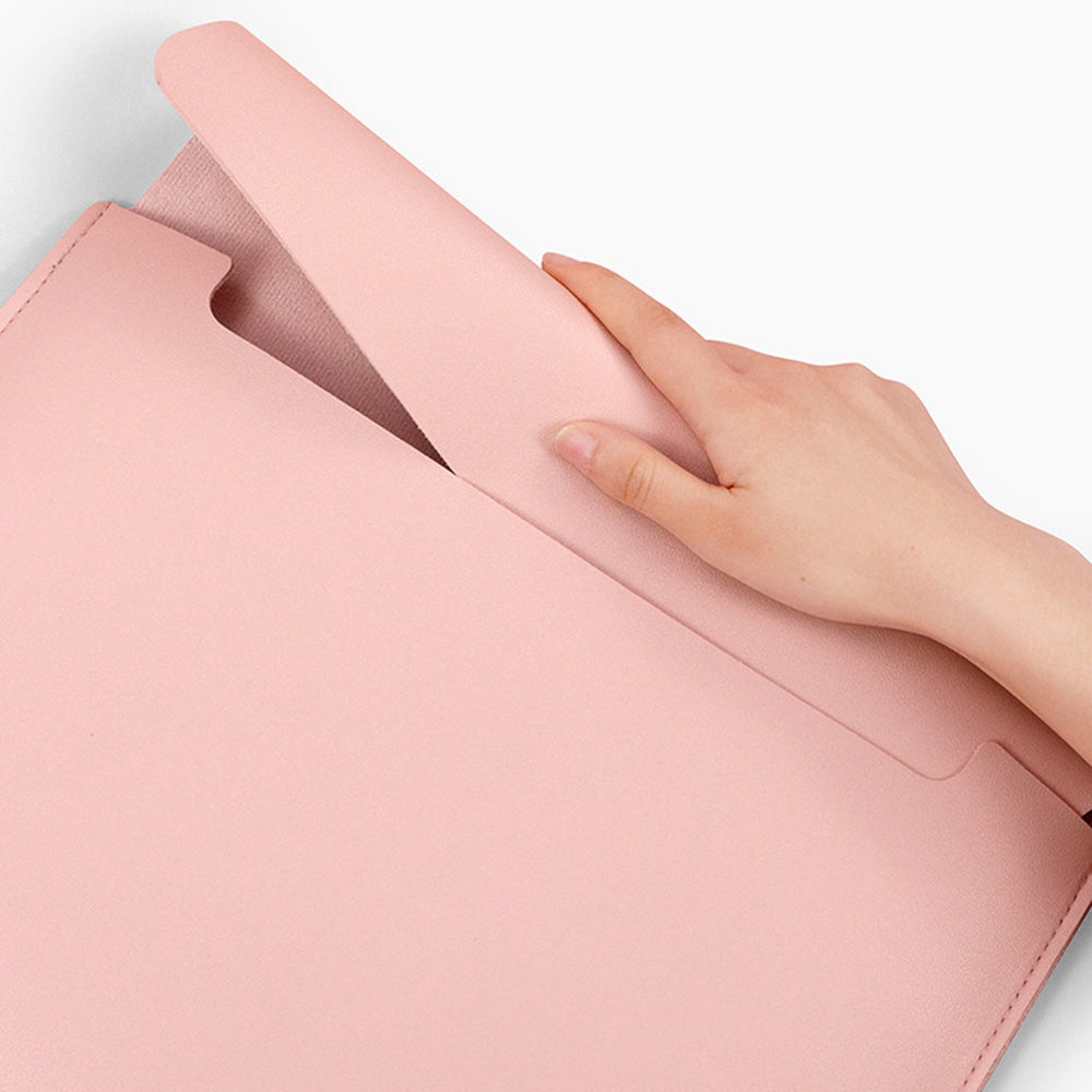 PU Leather Protective Case for 13 / 13.3 / 14-inch Laptop Waterproof Notebook Sleeve Carrying Bag - Sky Blue